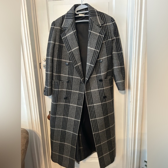 Harvé Bernard Plaid Coat - Picture 1 of 4